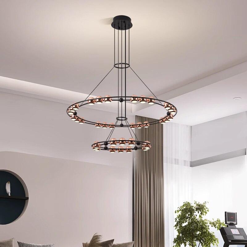 Akshin Loft - Creative Design LED Chandelier with Luxurious Round/Oval Lighting - Creating Coziness