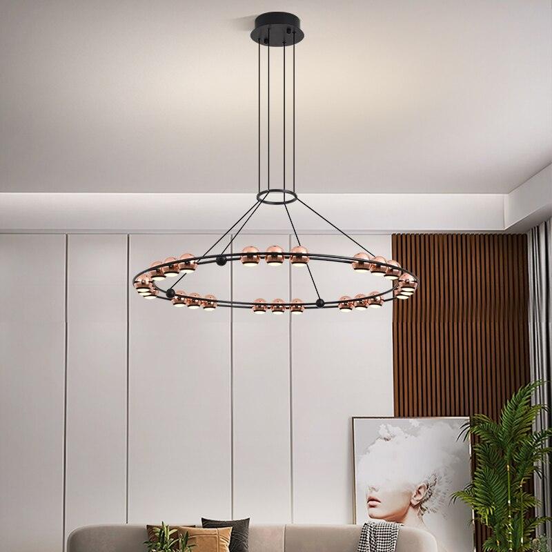 Akshin Loft - Creative Design LED Chandelier with Luxurious Round/Oval Lighting - Creating Coziness