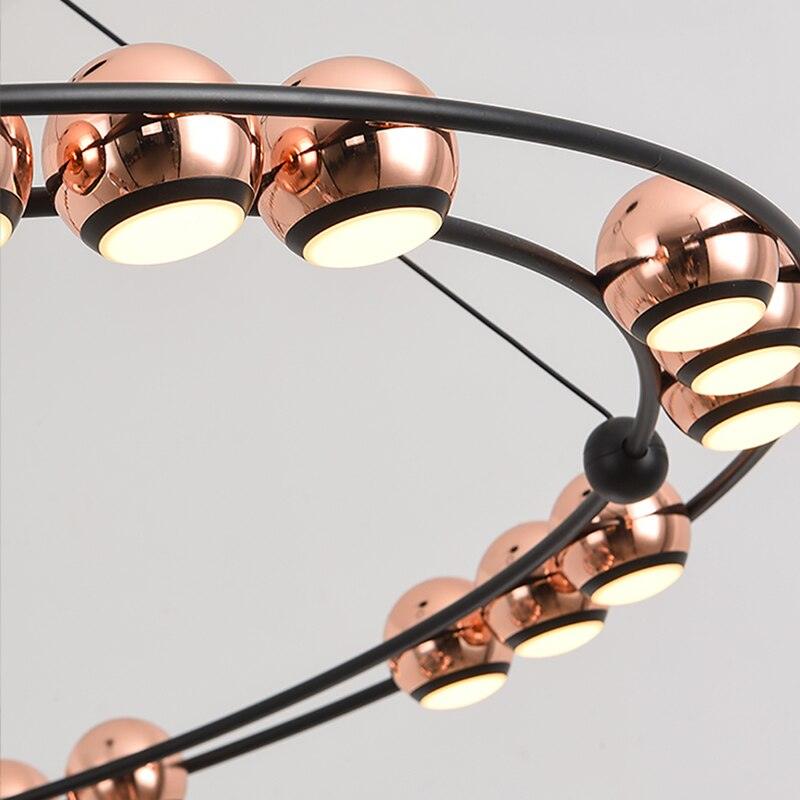 Akshin Loft - Creative Design LED Chandelier with Luxurious Round/Oval Lighting - Creating Coziness