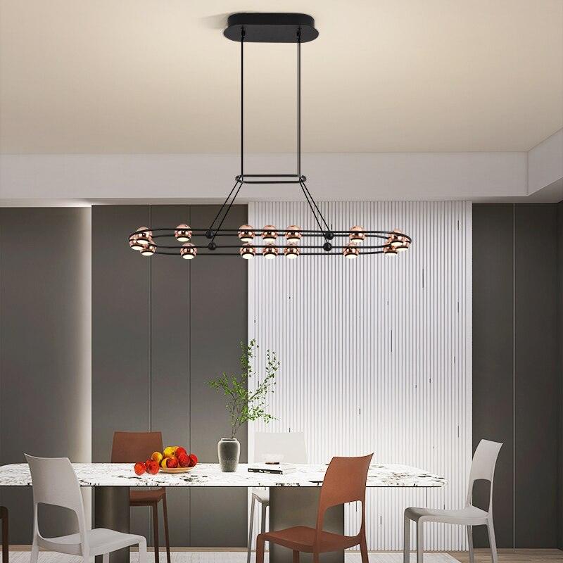 Akshin Loft - Creative Design LED Chandelier with Luxurious Round/Oval Lighting - Creating Coziness