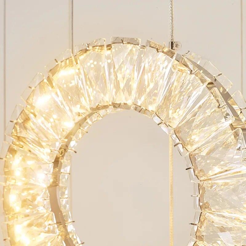 Alice - Chandelier with crystal rings - Creating Coziness