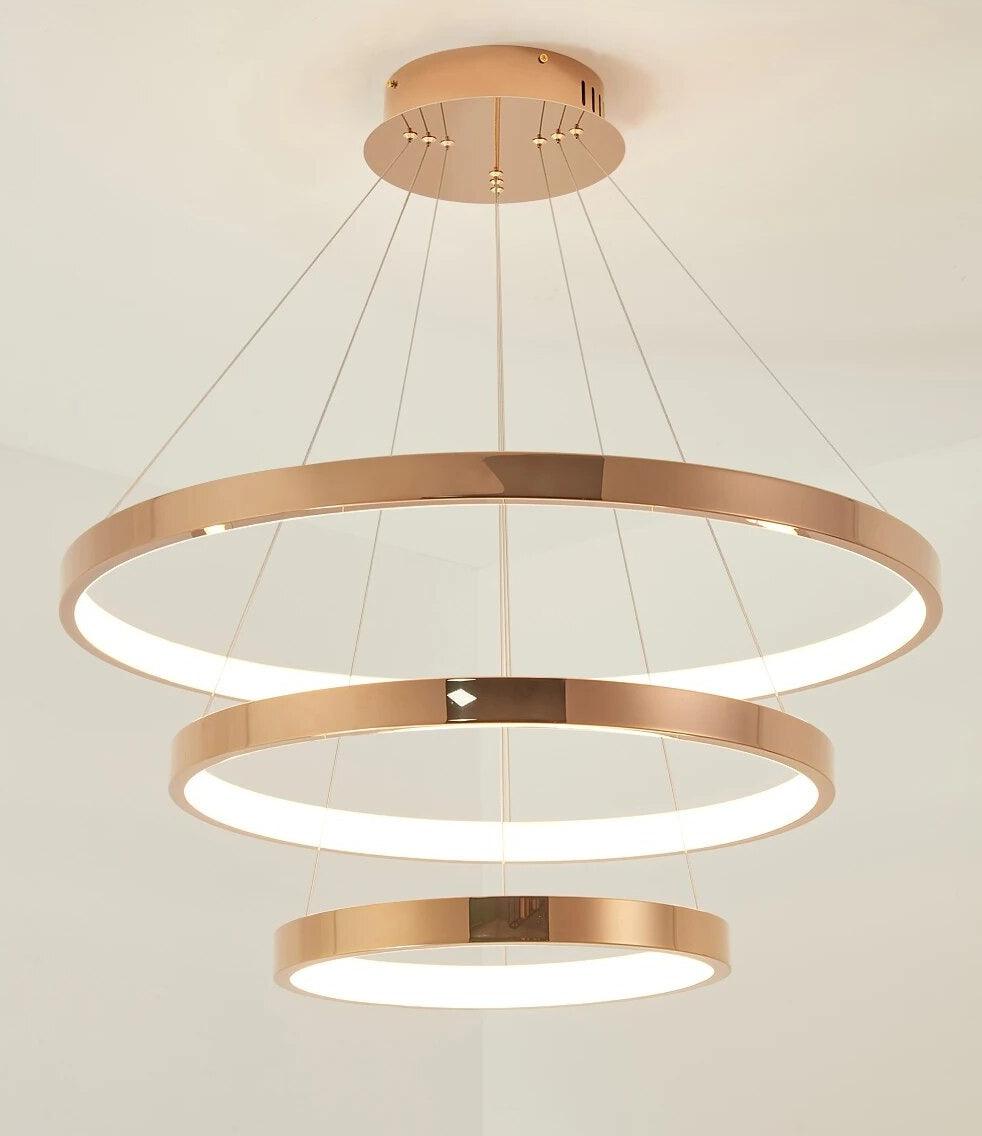 Ameli chandelier with LED rings - Creating Coziness