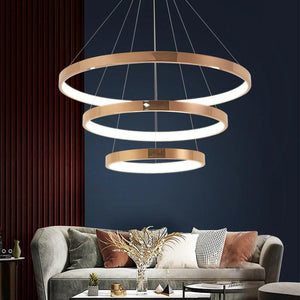 Ameli chandelier with LED rings - Creating Coziness