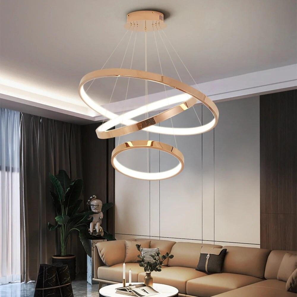 Ameli chandelier with LED rings - Creating Coziness