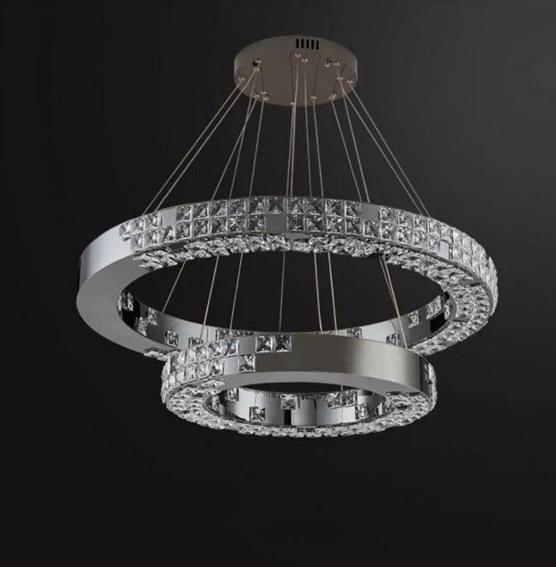 AZER - Round Black Luxury Crystal Chandelier - Creating Coziness