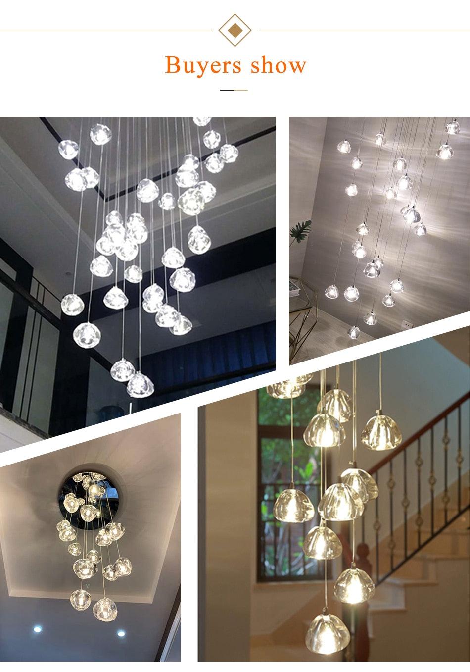 Ceiling Crystal LED Balls Chandelier - Creating Coziness