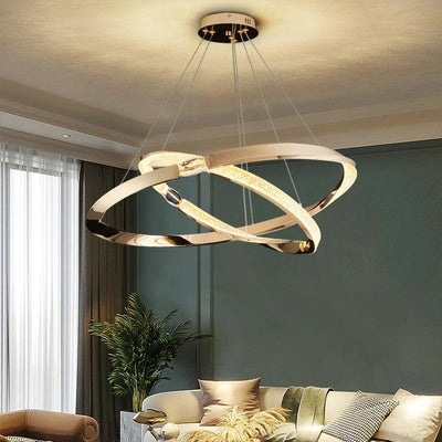 Chandelier with Diamond Rings - Creating Coziness