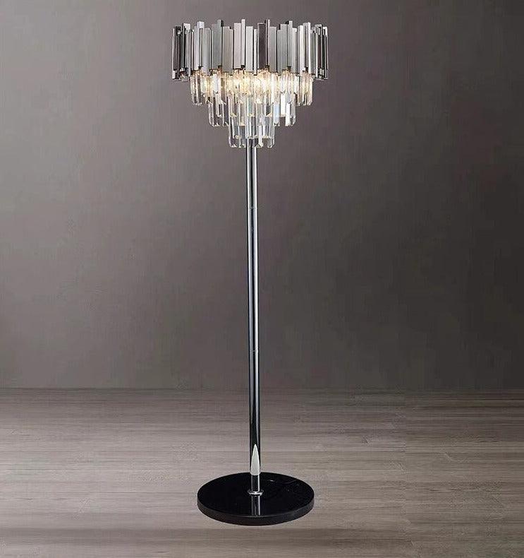 Crystal Floor Lamp Gold Black Chrome - Creating Coziness