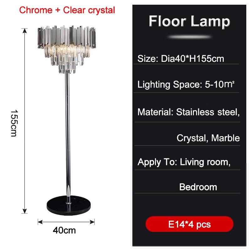 Crystal Floor Lamp Gold Black Chrome - Creating Coziness