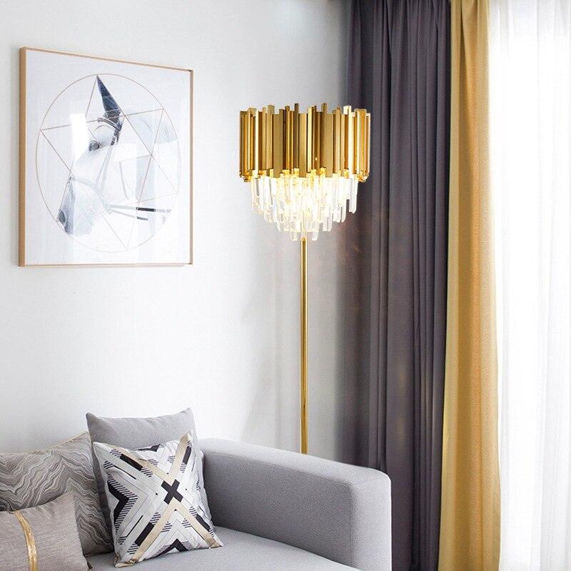 Crystal Floor Lamp Gold Black Chrome - Creating Coziness