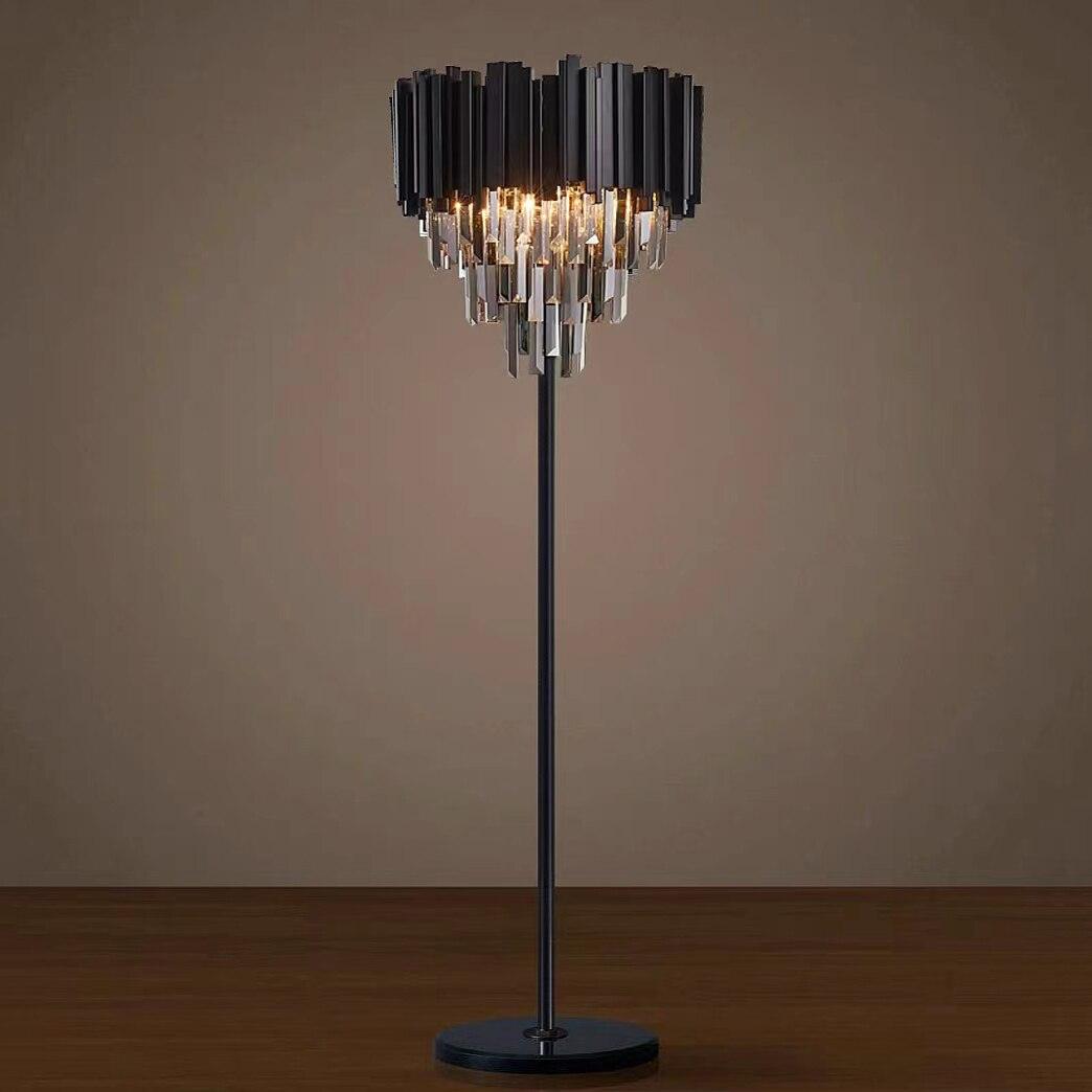 Crystal Floor Lamp Gold Black Chrome - Creating Coziness