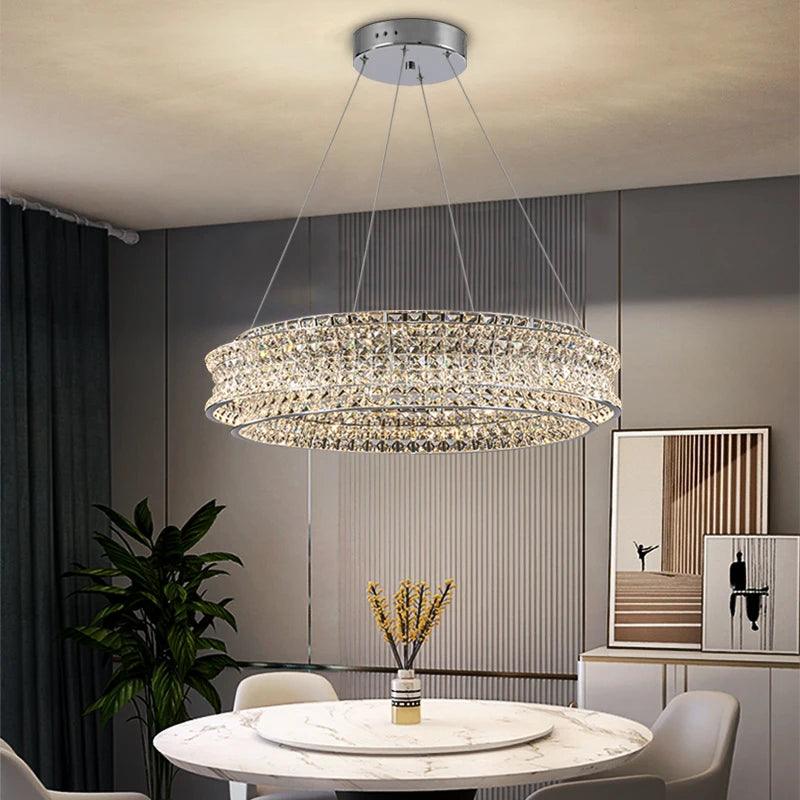 Diamond DISC Chandelier - Creating Coziness