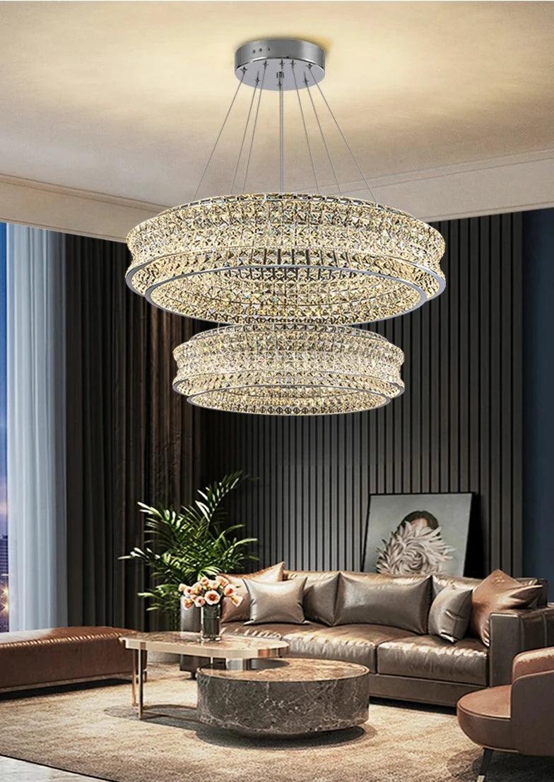 Diamond DISC Chandelier - Creating Coziness