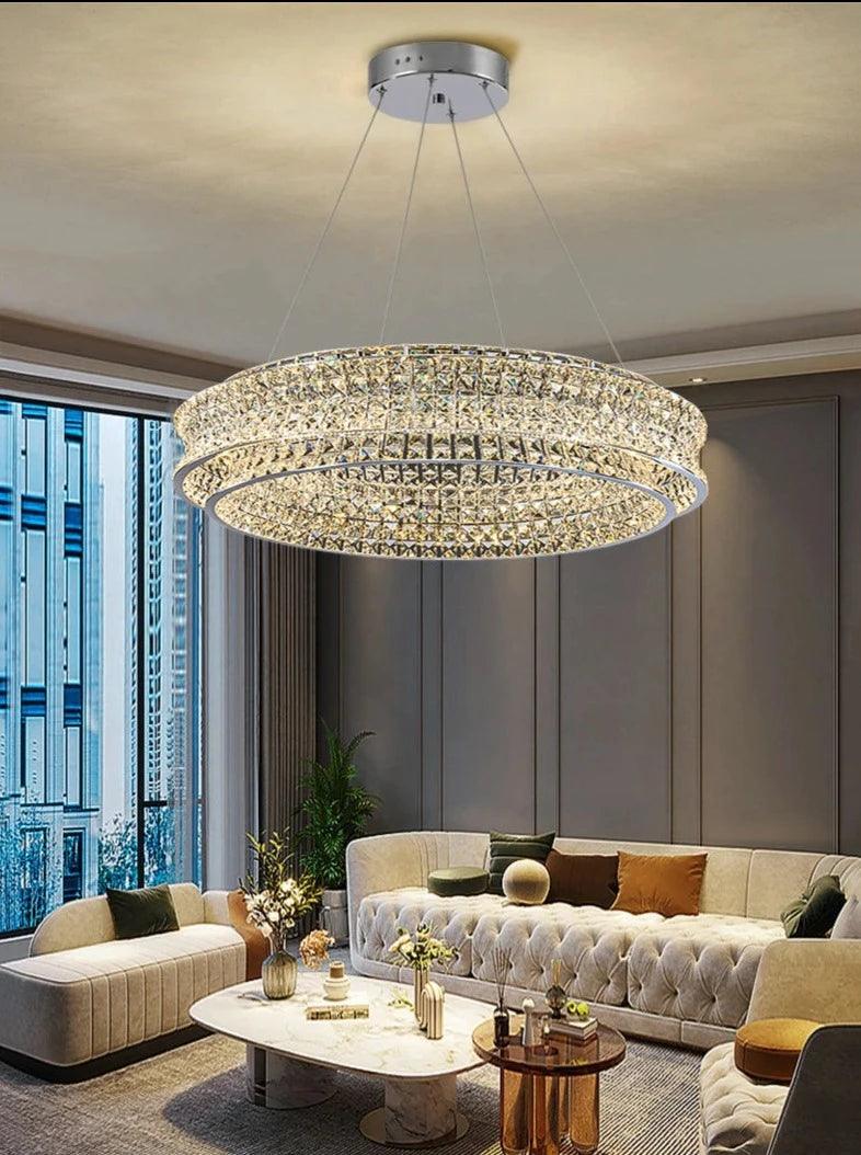 Diamond DISC Chandelier - Creating Coziness