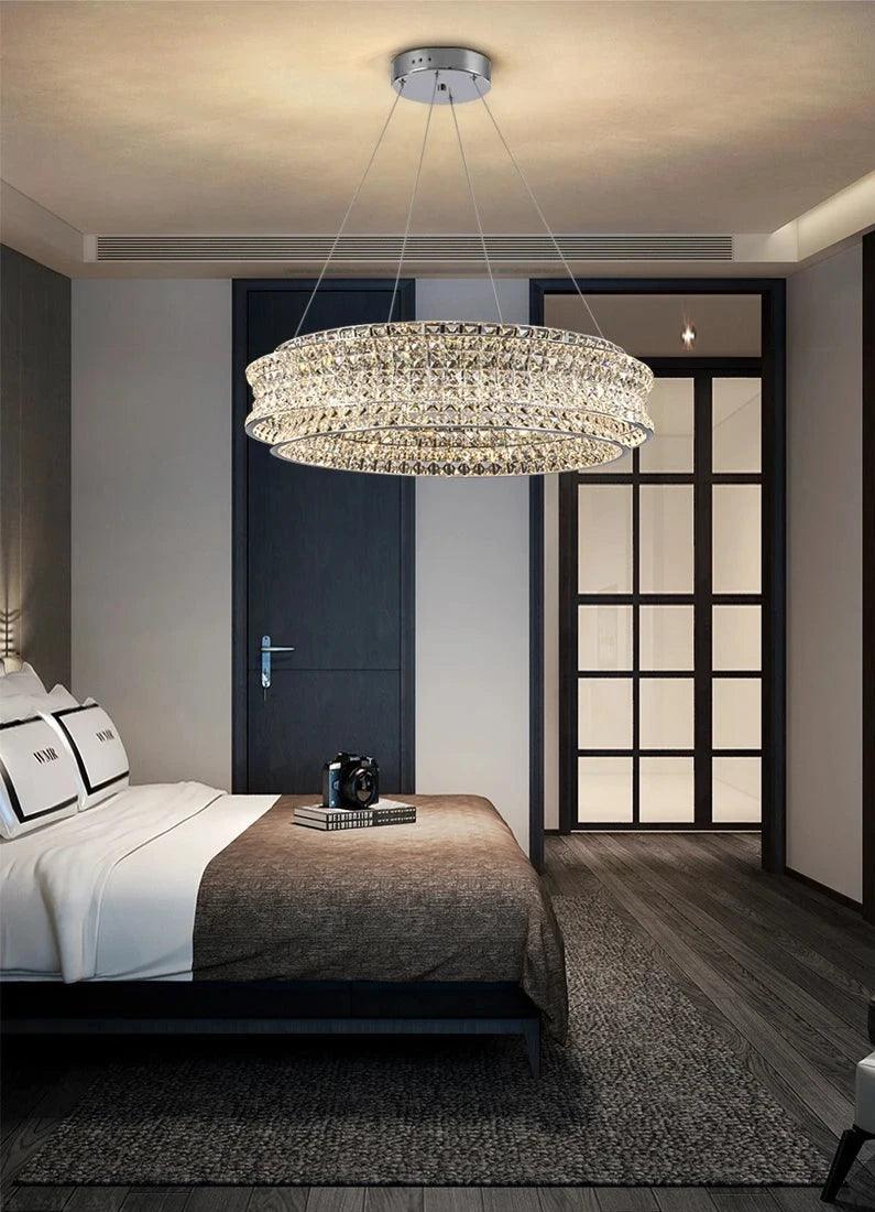 Diamond DISC Chandelier - Creating Coziness