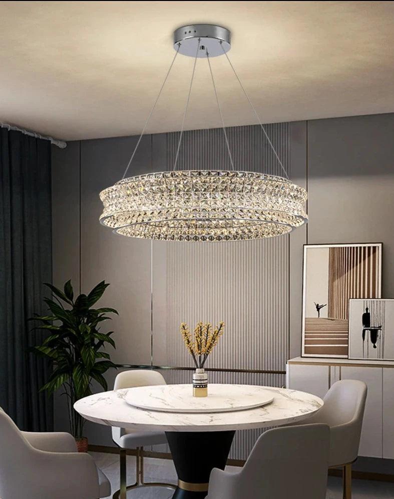 Diamond DISC Chandelier - Creating Coziness