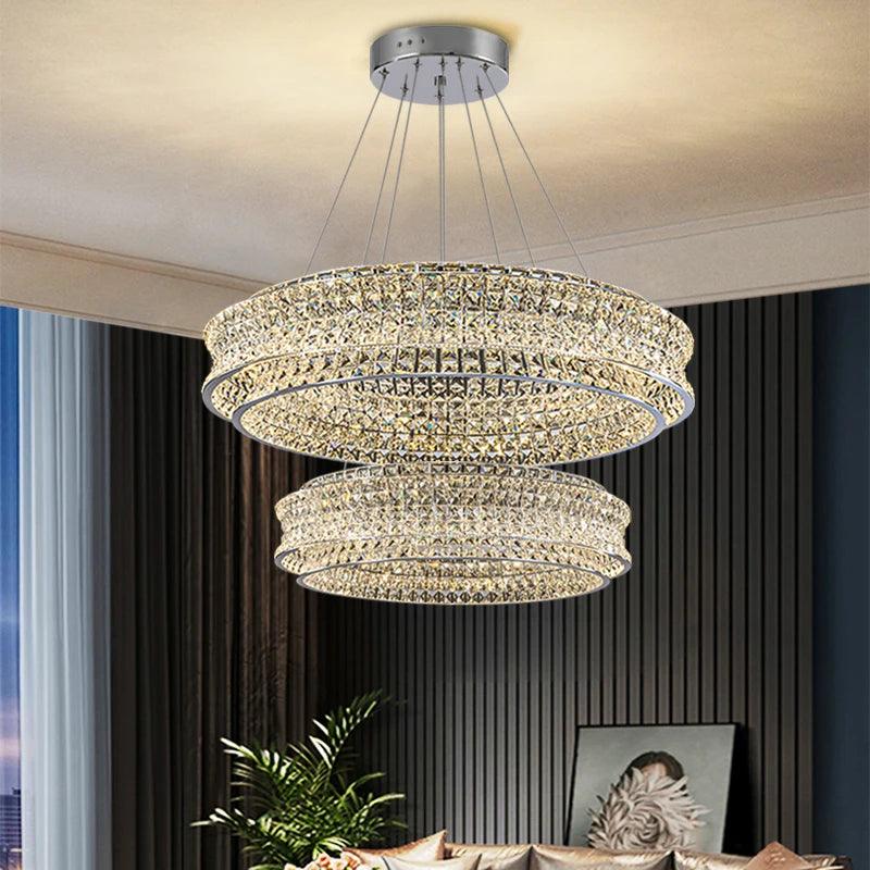 Diamond DISC Chandelier - Creating Coziness