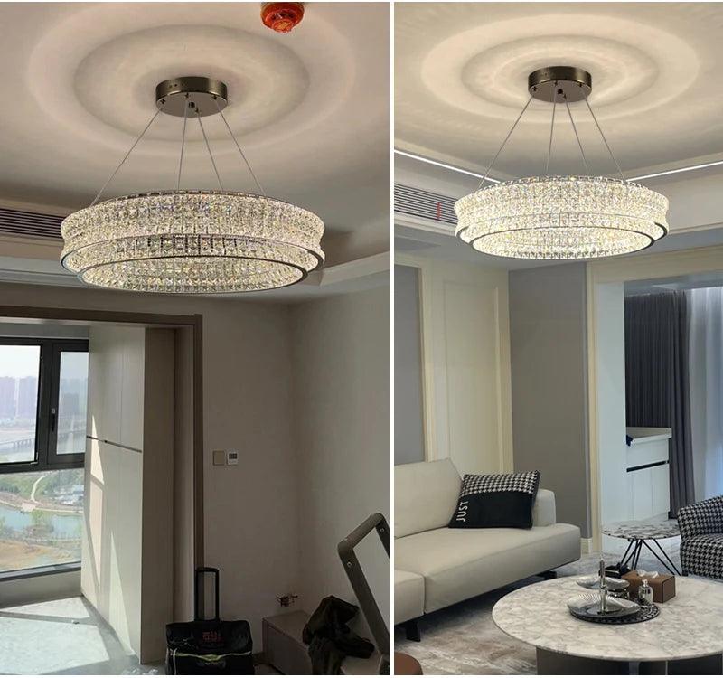 Diamond DISC Chandelier - Creating Coziness