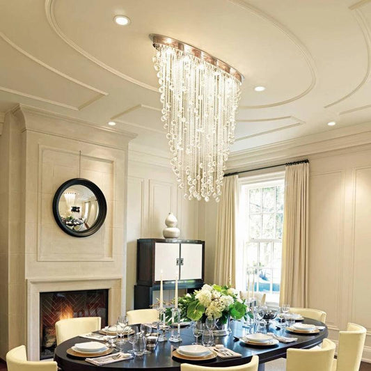 Fiera Rain Drop Crystal Chandelier - Creating Coziness