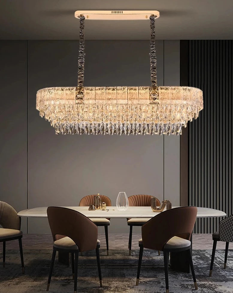 Gio Crystal Chandelier Dining Room