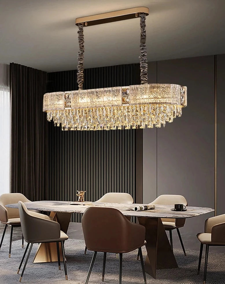 Gio Crystal Chandelier Dining Room