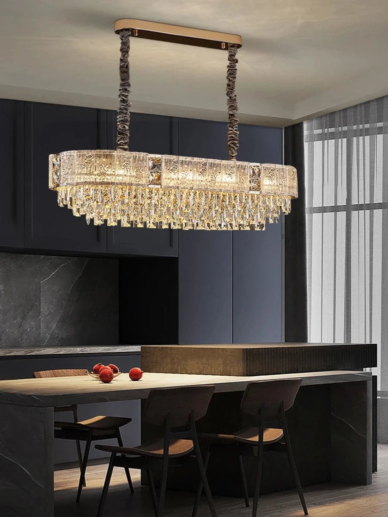 Gio Crystal Chandelier Dining Room