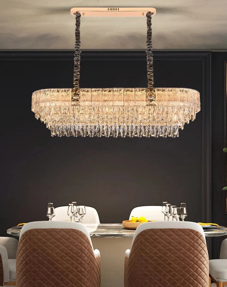 Gio Crystal Chandelier Dining Room