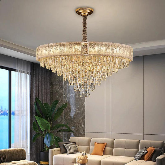 Gio Gold Crystal Chandelier - Creating Coziness