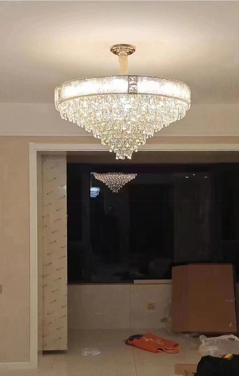 Gio Gold Crystal Chandelier - Creating Coziness