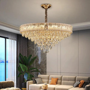 Gio Gold Crystal Chandelier - Creating Coziness