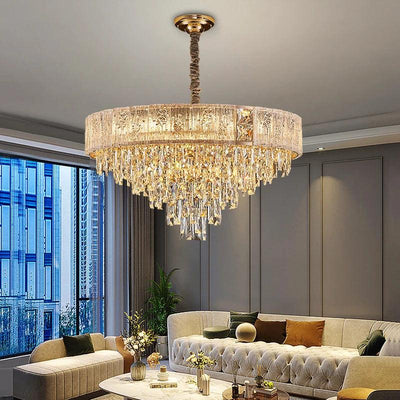 Gio Gold Crystal Chandelier - Creating Coziness