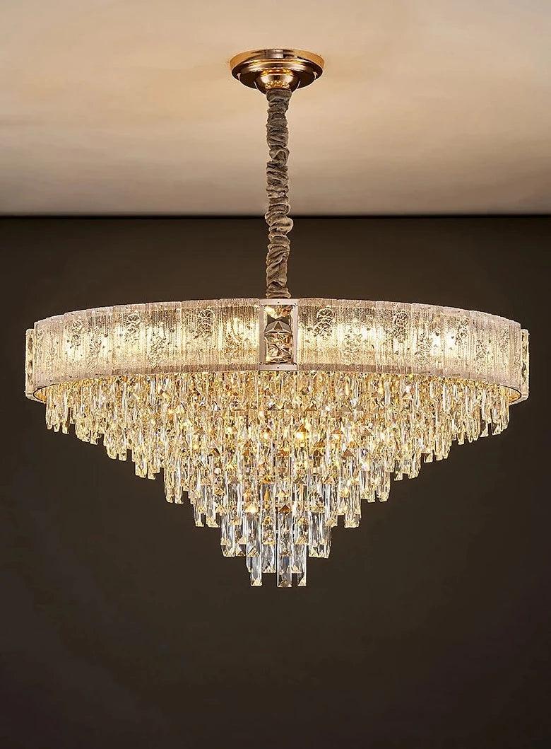 Gio Gold Crystal Chandelier - Creating Coziness