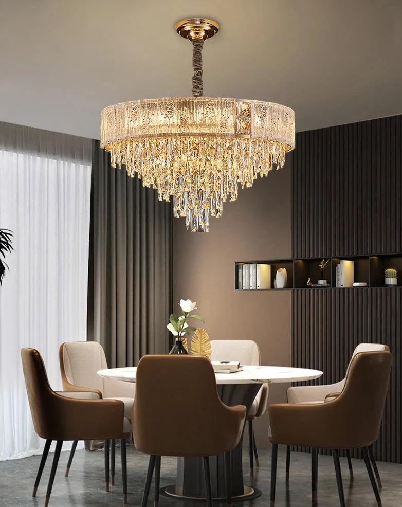 Gio Gold Crystal Chandelier - Creating Coziness