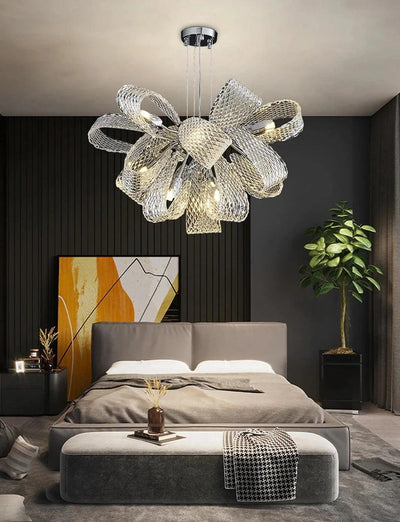 Glass lamp in the shape of a flower bow for the living room, bedroom, dining room. - Creating Coziness