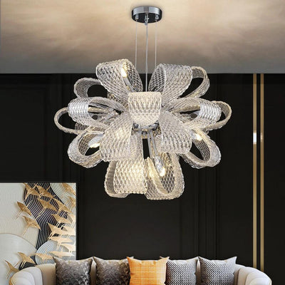 Glass lamp in the shape of a flower bow for the living room, bedroom, dining room. - Creating Coziness