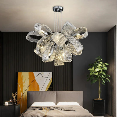 Glass lamp in the shape of a flower bow for the living room, bedroom, dining room. - Creating Coziness