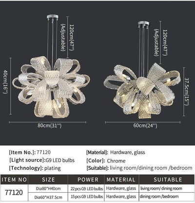 Glass lamp in the shape of a flower bow for the living room, bedroom, dining room. - Creating Coziness