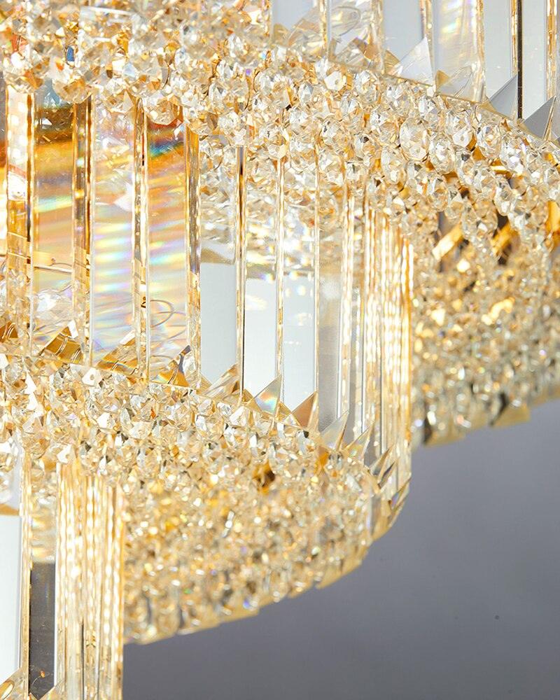 Gold Crystal Round Ceiling Chandelier - Creating Coziness