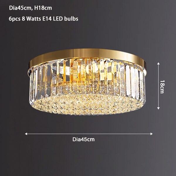 Gold Crystal Round Ceiling Chandelier - Creating Coziness