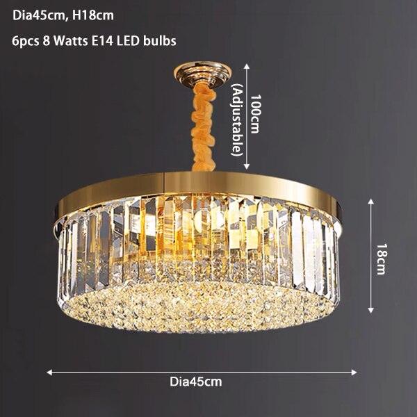 Gold Crystal Round Ceiling Chandelier - Creating Coziness