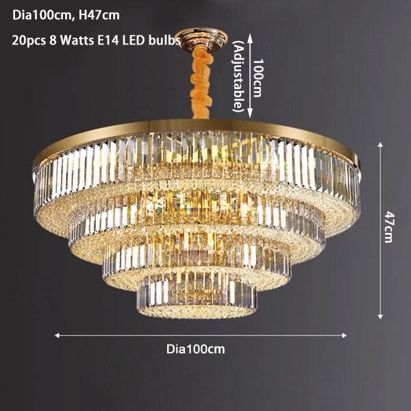 Gold Crystal Round Ceiling Chandelier - Creating Coziness