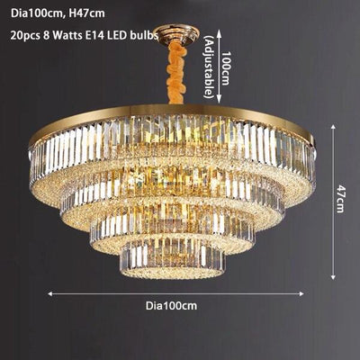 Gold Crystal Round Ceiling Chandelier - Creating Coziness