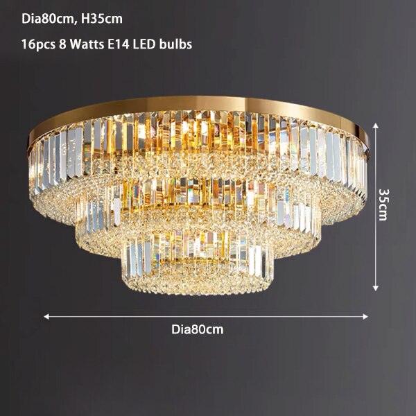 Gold Crystal Round Ceiling Chandelier - Creating Coziness