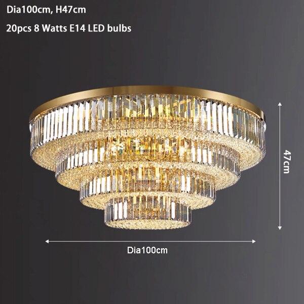 Gold Crystal Round Ceiling Chandelier - Creating Coziness