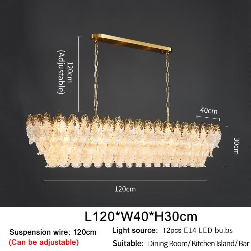 Gold Rectangle Led Glass Chandelier - Creating Coziness