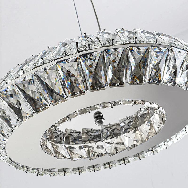 LED Crystal Round Pendant Light for Dining Room - Creating Coziness