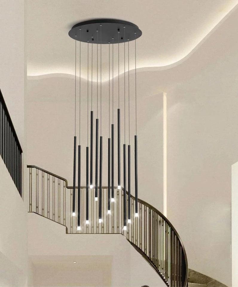 Linear Cluster Elongated Cylindrical LED Modern Pendant Light Chandelier - Creating Coziness