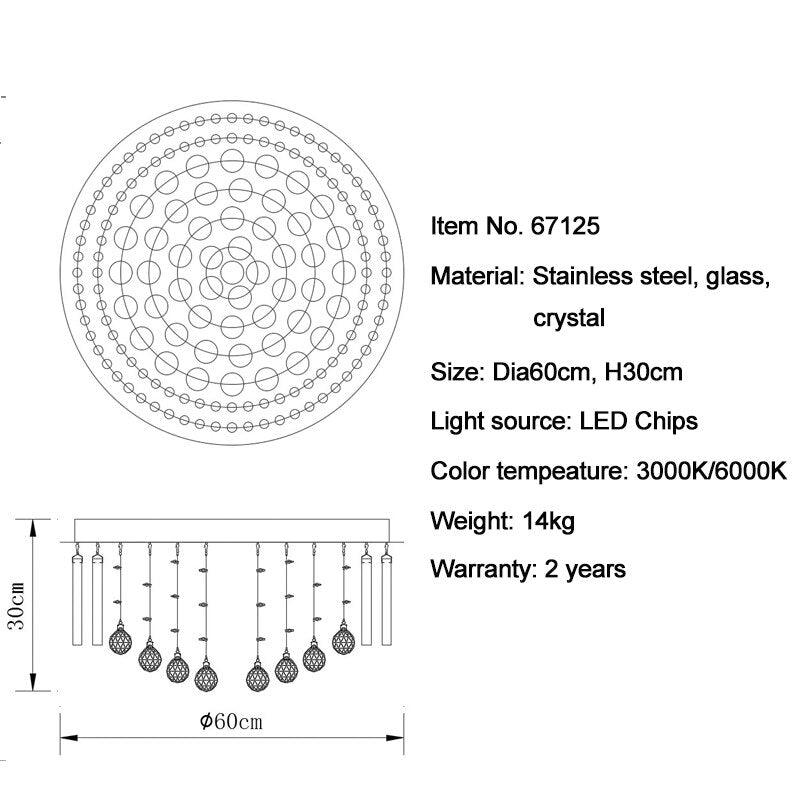 Monika - Crystal Ceiling Chandelier - Creating Coziness