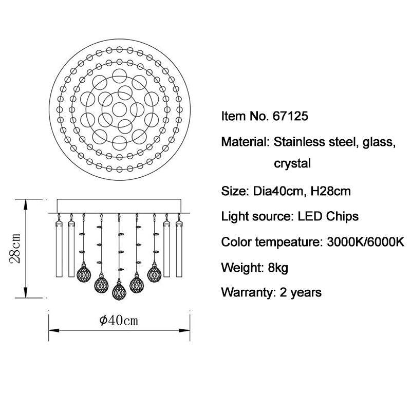 Monika - Crystal Ceiling Chandelier - Creating Coziness