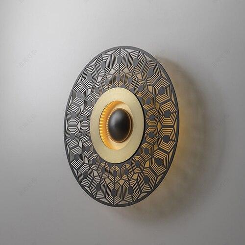 Sconce LED Wall Lamp with Gold Applique - Creating Coziness